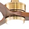 Vaxcel Curtiss Satin Brass Mid-Century Modern MCM Wood Propeller Ceiling Fan with LED Light Kit and Remote F0097 - alternate 3